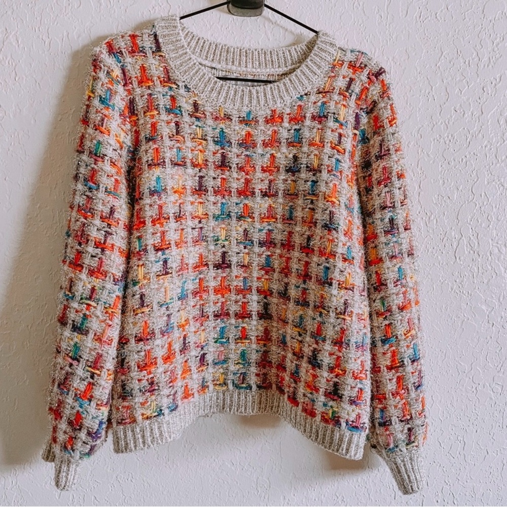 Marc New York sparkly confetti colorful pullover sweater jumper Medium